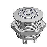 Dailywell MPB16-CARP-6-JR-0V Pushbutton Switches 16mm Metal Pushbutton Switch