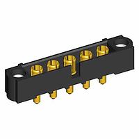 Harwin M80-5000000M1-05-331-00-000 Power to the Board 5 Pos. Male SIL Vertical Throughboard Conn. Jackscrews