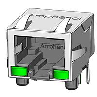 Amphenol Commercial Products RJSBE5380C4 Modular RJ45 RA Shielded No LEDs