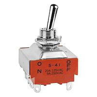 NKK Switches S41 Medium capacity standard size toggles 20A 125-250VAC 20VDC 4PST ON-OFF SLDR