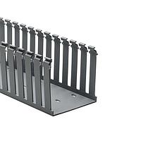 HellermannTyton 181-33020 Slotted Wall Wiring Duct Slotted Wall Wiring Duct, 3" x 3", Adhesive, PVC, Gray, 30ft/Box