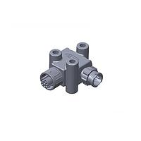 Amphenol LTW AB-AU-000808-0FM-LQ001 Standard Circular Connector X-Lok, L Adaptor, Plastic, 2A, 08 pins, Female Connnector, Female Contact, Push Lock, IP68