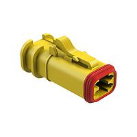 Amphenol SINE Systems AT06-4S-OMYEL Connectors 4 Pin Overmold Plug Socket, YELLOW