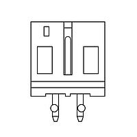 Amphenol Commercial Products G86104111KEU Shrouded Protect Header 2.0mm Pitch STR DIP,1x4Pin,MATTE TIN,NY66,TAIL=2.1mm,W/KINK TAIL,WHITE