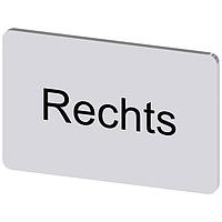SIEMENS 3SU19000AD810AH0 Labeling Plate, Rechts INSCR. LABEL, SILVER 17.5 X 27MM, RECHTS