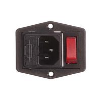 Bulgin BVB01/Z0000/02 IEC Fused Inlets FUSED INLET SP SW RED PWR MODULE