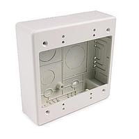 HellermannTyton TSRPFW-JBD Wire Ducting & Raceways Dual Gang Junction Box, 1-1/2" Deep, 3-Piece, PVC, Office White, 1/bg