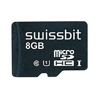 Swissbit SFSD8192N3PM1TO-I-GE-020-RP0 MicroSD Cards Industrial microSD Card, PS-45u Raspberry Pi Edition, 8 GB, MLC Flash, -40C to +85C