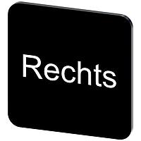 SIEMENS 3SU19000AF160AH0 Labeling Plate, Rechts INSCR. LABEL, BLACK 22 X 22MM, RECHTS