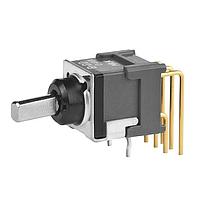 NKK Switches B22HH Toggle Switches DPDT ON-ON .248 FLAT RIGHT ANGL PC .4VA