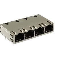 Taoglas TMJY701DDD8WZ5NL Magnetic Jack RJ45 ICM, 10G Base-T, 1x4, Tab Up, Long body, 12x4 pins THT, 3Wire+T, Shielded EMI Finger, LED, PoE+ (500mA), Industrial grade