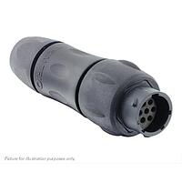 Eaton Souriau-Sunbank UTSX1JC1210PZ Receptacles In line receptacle, with cable gland backshell, for 10 male contacts, IP68/69K, keying Z