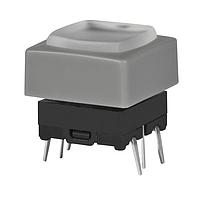 NKK Switches JB15LPC-BH Tactile Switches OFF-(ON) PC MNT RED LED WHT BTN GRY FRME