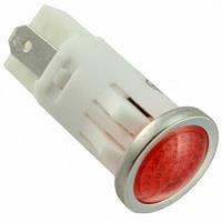 VCC 1092QD1-125VAC Indicators PMI .5in. LED 125V Tab Semi-Dome Red