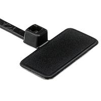 HellermannTyton IT18FL0C2 Cable Ties Identification Tie, 4.3" Long, 18lb Tensile Strength, PA66, Black, 100/pkg