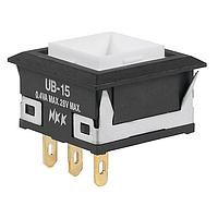 NKK Switches UB15KKG01N Pushbutton Switches SPDT ON-(ON) AU SLDR