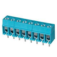Same Sky (formerly CUI Devices) TB001-500-08BE Fixed Terminal Blocks Terminal block, screw type, 5.00 , horizontal, 8 poles, CUI Blue, slotted screw, PCB mount