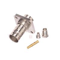 Radiall R142202000 Connectors BNC / STRAIGHT SQUARE FLANGE JACK CLAMP TYPE - CABLE 2.6/75 S