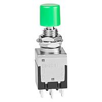 NKK Switches EB2061-BF Light Touch Switches SPDT ON(ON) .315 GRN CAP 3A SOLDER LUG