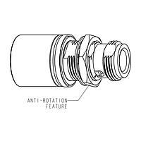Amphenol RF 082-6296 RF Adapters - In Series N PUSHON(M)-BLKHD FEED THRU(F)