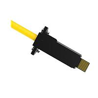 Banner Engineering RDLP-815D Specialized Cables Cordset: Single Ended LP-Custom; 8-pin Straight Male; 4.6 m 8x22 Yellow PVC Jacket; TPU Black