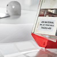 HellermannTyton TAG15J-450 Thermal Transfer Label Inkjet Label, 1.0" x .50", 117 Per Sheet, PET, White, 5000/pkg