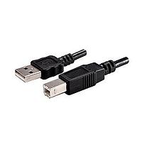 Same Sky (formerly CUI Devices) CBL-UA-UB-05BT USB 2.0 Cable, USB, 500 mm, Type A 2.0 to Type B 2.0, 28 AWG, TPE, Black