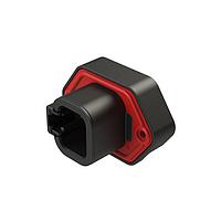 Amphenol SINE Systems ATP15-4P-BM03BLK 4-Way 4Pos Strt PCB Flng Mnt Rcpt Tin pins