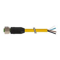 Murrelektronik 7700-12221-1500300 Sensor Cables / Actuator Cables M12 female 0 with cable, TPE 4x18AWG ye UL/CSA, ITC/PLTC 3m