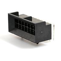 Molex 44428-1402 Shrouded R.A. RECPT 14P gold w/snap-in pegs