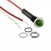 VCC 6091M5-12V Indicators GREEN DIFFUSED 3/8" MOUNTING HOLE