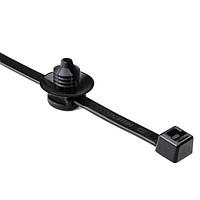 HellermannTyton 156-00054 Cable Tie Mounts 2-Piece Cable Tie/Fir Tree Mount, 12.0"L, .26"-.28" Mounting Hole, 50lb, PA66HS, Black,