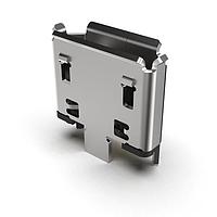 GCT (Global Connector Technology) USB3160-30-0170-1-C Micro USB Type B Connectors Micro B Skt, Vertical, SMT, 30u", 1.7mm stake, with MEF, peg, T+R+Cap