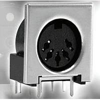 Kycon KCDX-5S-S2 Connectors 5P R/A PCB SHIELDED 5mm CIRC DIN RECPT