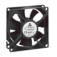 Delta Electronics, Inc. AFB0812HH Tubeaxial DC Tubeaxial Fan, 80x25.4mm, 12VDC, Ball Bearing, Lead Wires