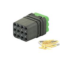 Eaton Souriau-Sunbank 8MQ2M1220SA Modular Connectors - Push Pull MQuick module, unsealed, with female crimp contacts