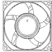 Delta Electronics, Inc. GFC0948SS-00F4N DC Fans Fan, 92x92x56mm, 48VDC, 155.383CFM, 48W, 78.5dBA, , Ball, Tach/PWM