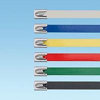 Panduit MLTFC2.5S-CP316 Cable Ties MLT Tie, 316 SS, Fully Coated, Standard