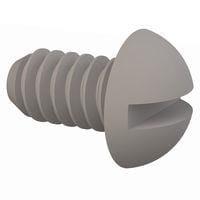 Essentra Components 010632R025 Round Slotted Round Slotted Screw, #6-32 Thread, 1/4 Lg
