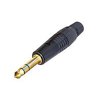 NEUTRIK NP3C/B Phone Connectors 1/4" STEREO PLUG BLACK/GOLD