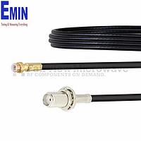 Fairview  FMCA1434 Snap-On MMBX Plug to SMA Female Bulkhead Cable RG174 Coax