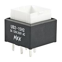 NKK Switches UB215SKW036F Pushbutton Switches SPDT ON(ON) GRN LED PC BODY ONLY 6A