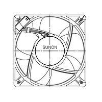 Sunon CF4113LBT-000U-A99 Axial EC Axial Fan, 120x120x38mm, 110-230VAC, 47.3/64.3CFM, Ball, Wire, Auto Restart