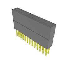 Samtec ESQ-113-34-G-D Sockets Elevated Socket Strip, 0.100" Pitch