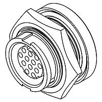 CONXALL W4281-12SG-3ES Connectors MU WR PNL 12 #20 SKT PCT-SHRT