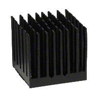 Advanced Thermal Solutions ATS-55290W-C1-R0 Component Heat Sink, X-CUT, 2 Side Thermal Tape, Black Anodize, T412, 29x29x24.5mm