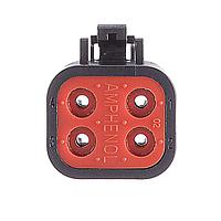 Amphenol SINE Systems ATP06-4S-BLK 4-Way ATP Series Plug 4 Way Black