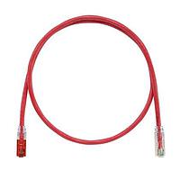 Panduit UTPKSP3RD Cat 6 Keyed Copper Patch Cord, Cat 6, Red UTP