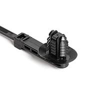 HellermannTyton 157-00323 Cable Tie Mounts 1-Pc Cable Tie/Fir Tree Mount with Disc, 9"L, 6.2 - 13.0 mm, PA66HIRHSUV, Black,