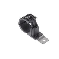 HellermannTyton 151-02734 Cable Mounting & Accessories Ratchet P-Clamp, 1.38 - 2.01" Bundle Dia, 180 Short, 0.33" Hole Dia, PA666V0/SS304, Black, 160/ctn
